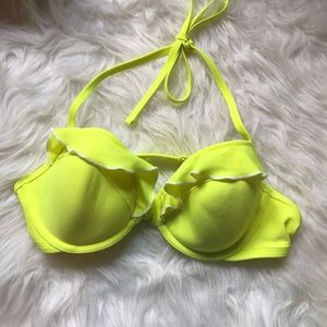 Aerie fluorescent yellow bikini top